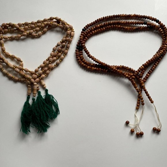 Tasbeeh Prayer Beads Handmade Tasbeh Religious Beads Real Wood Beads Lot of 7 - Picture 11 of 11
